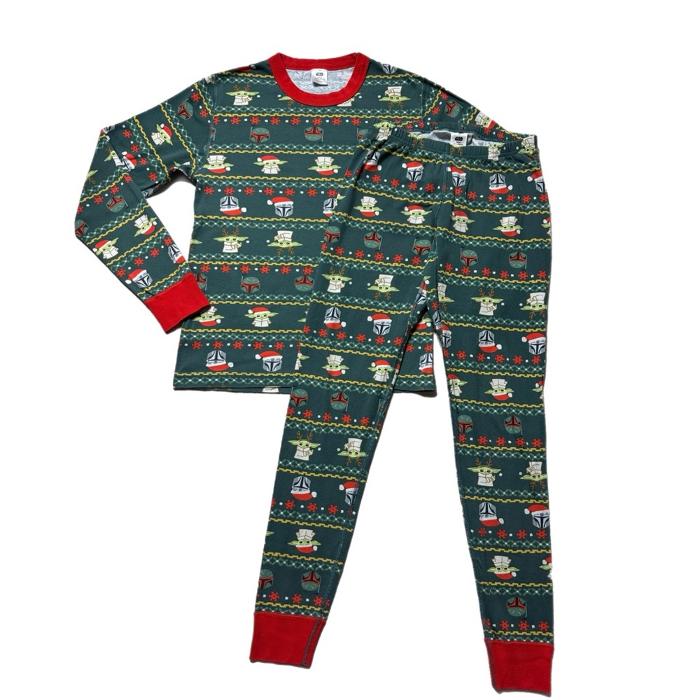 Hanna Andersson Star Wars Mandalorian Adult Unisex Long John Pajama XS Christmas